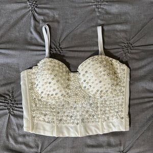 Windsor Off-White Glam Top